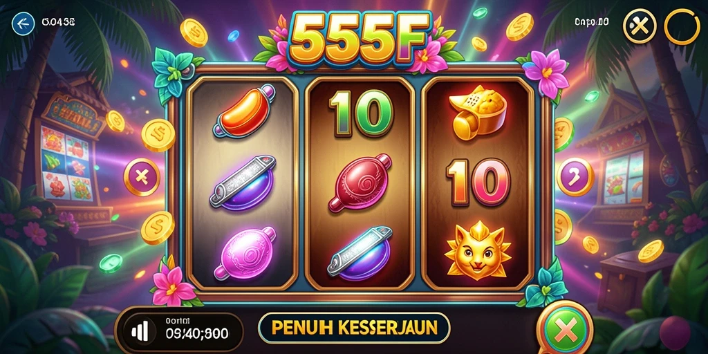 Tampilan gameplay Slot yang menarik di 555F.