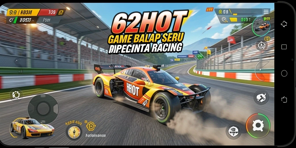Gameplay balap seru dengan trek menantang di 62HOT.