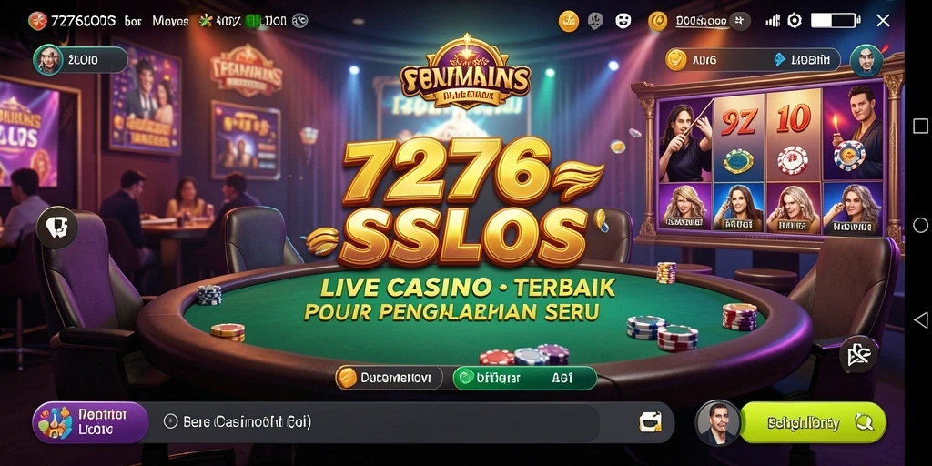 Tampilan gameplay Live Casino yang mendebarkan dari 7276SLOTS.