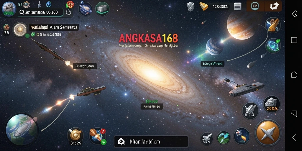 Tampilan menakjubkan dari gameplay ANGKASA168 yang penuh dengan petualangan luar angkasa.