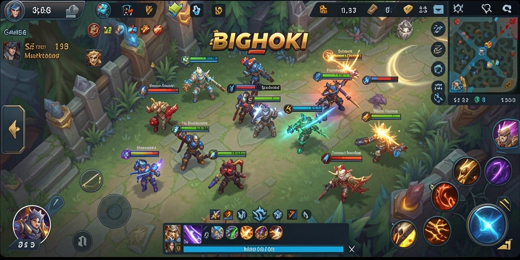 Tangkapan layar BIGHOKI yang memperlihatkan aksi gameplay seru.