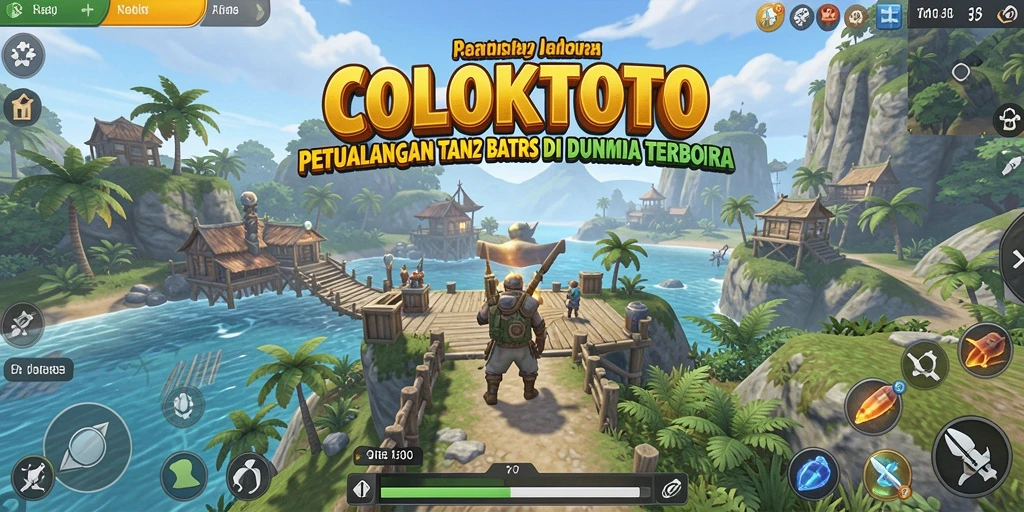Tampilan screenshot gameplay COLOKTOTO yang menampilkan petualangan di dunia terbuka.