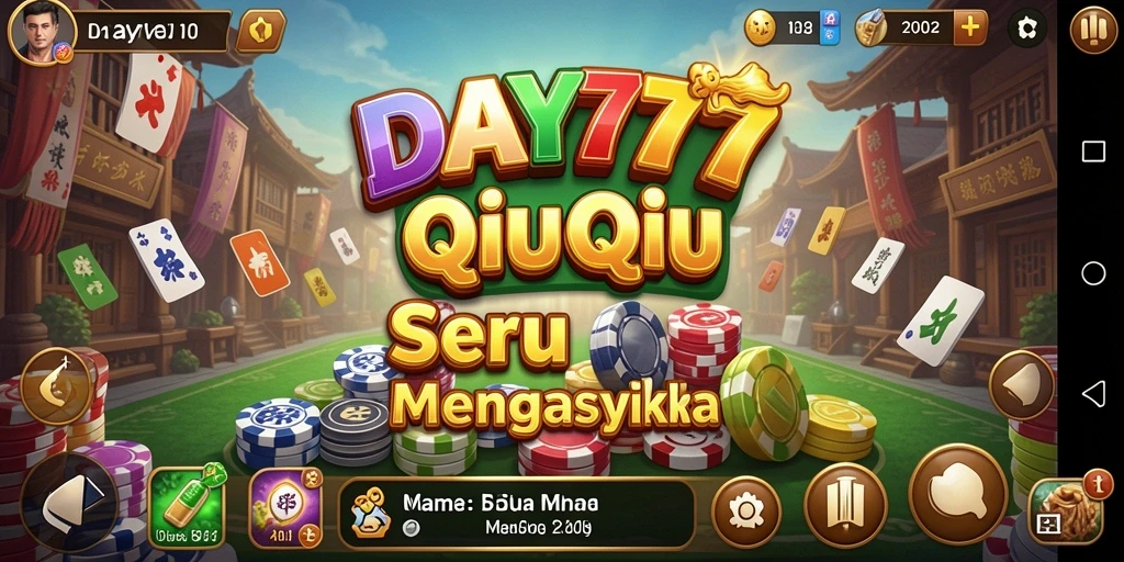 Tampilan gameplay seru dalam permainan QiuQiu DAY777.