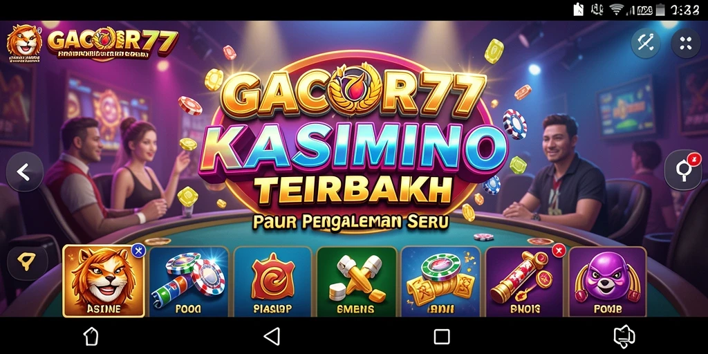 Tampilan menarik dari permainan kasino GACOR77 di perangkat mobile.
