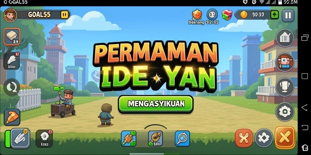 Tampilan gameplay GOAL55 yang menarik dan menghibur.