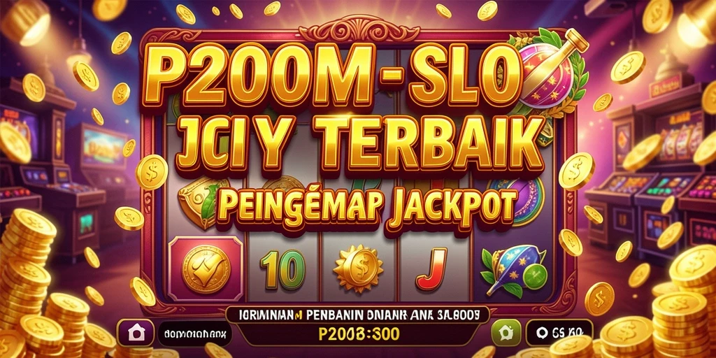 Screenshot utama P200M menampilkan gameplay Slot yang seru dan berwarna.