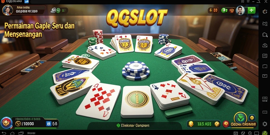 Tampilan gameplay seru dari QQSLOT saat bermain Gaple.