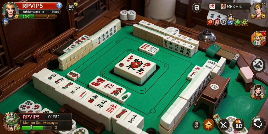 Tampilan gameplay menarik dari RPVIP5 dengan elemen Mahjong.