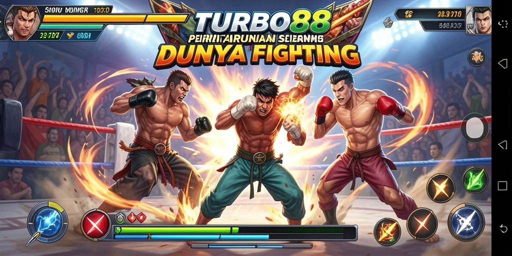 Screenshot TURBO88 menampilkan aksi pertarungan yang seru dan mendebarkan.