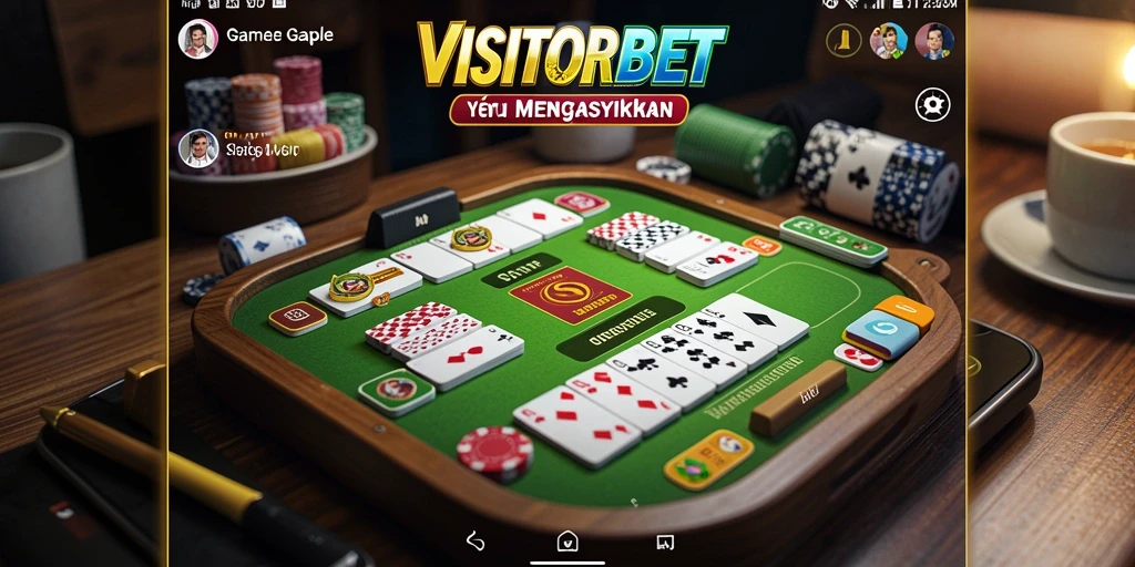 Screenshot gameplay <strong>VISITORBET</strong> yang menarik dan penuh aksi Gaple.